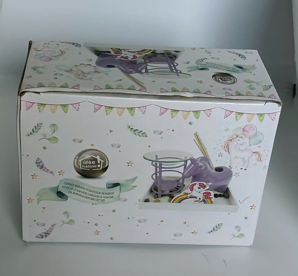 🦄 coffret brûleur & diffuseur de parfum – licorne arc‑en‑ciel