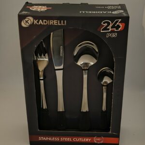 set de couverts kadirelli 24 pièces – acier inoxydable