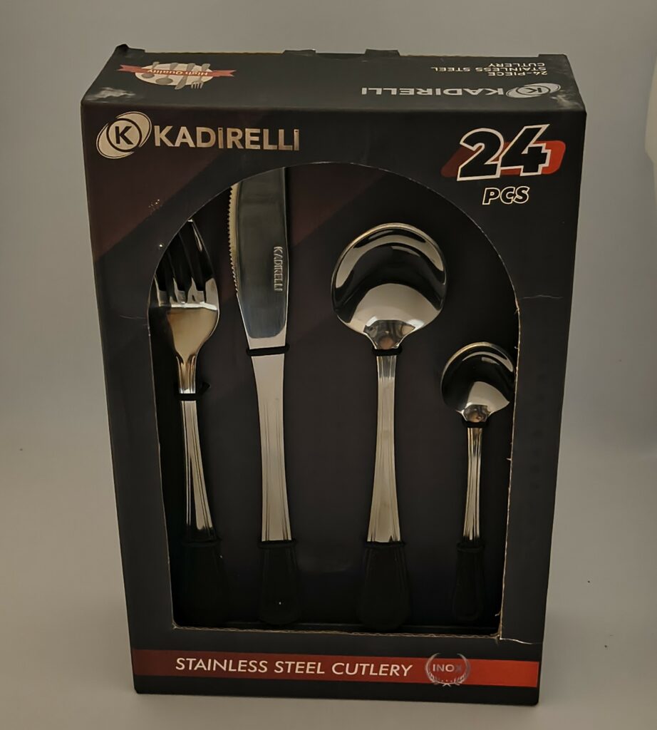 set de couverts kadirelli 24 pièces – acier inoxydable