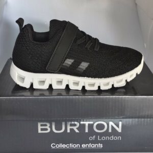burton of london – baskets enfant euloge noir (taille 30)