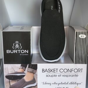 basket confort homme burton of london – souple, respirante et légère – taille 41