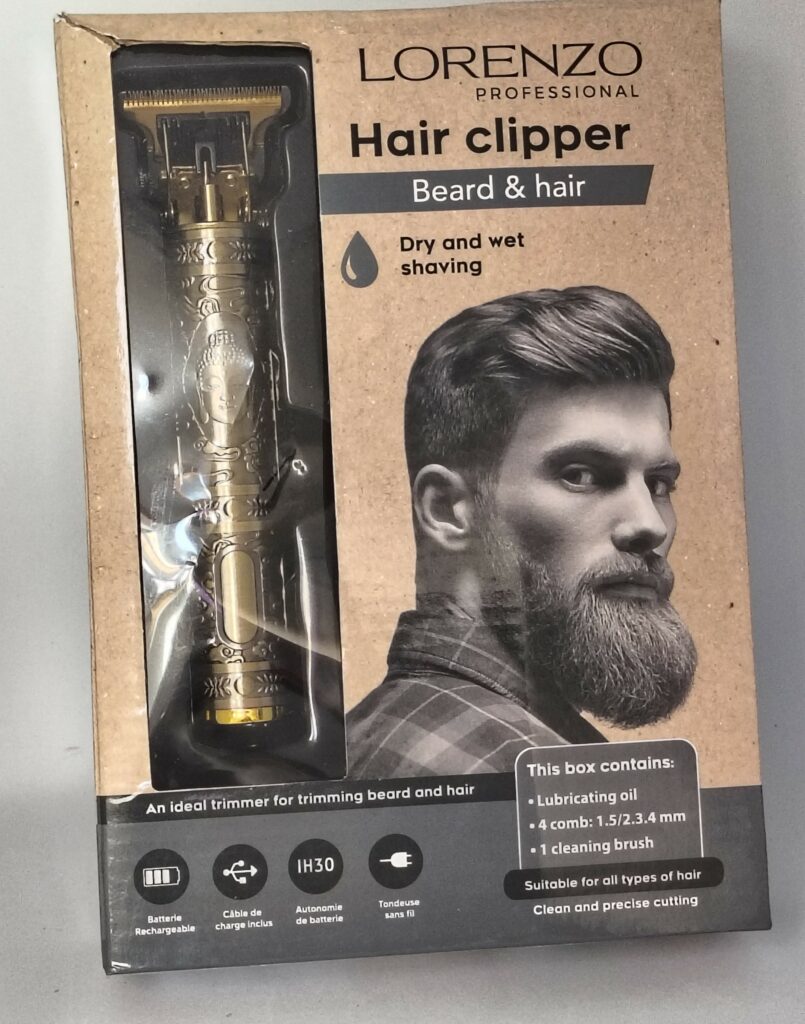 tondeuse de précision lorenzo professional – barbe & cheveux – rechargeable – fabriquée en france